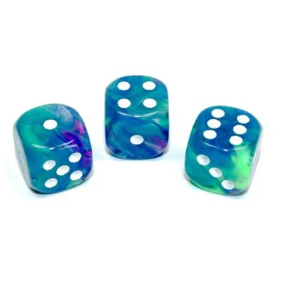 Chessex: Festive 12D6 Dice Waterlily/White - Image 2