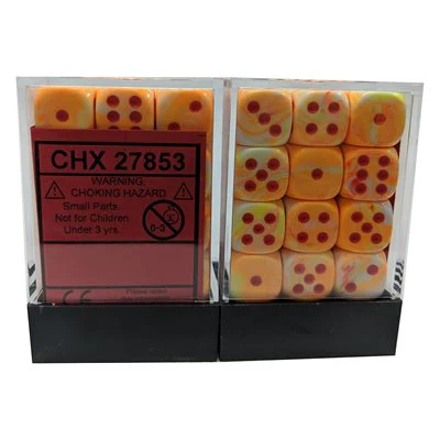 Chessex: Festive 36D6 Sunburst/red