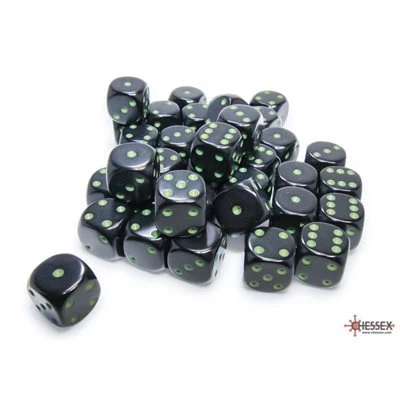 Chessex: Opaque 12mm Black/Green - Image 2