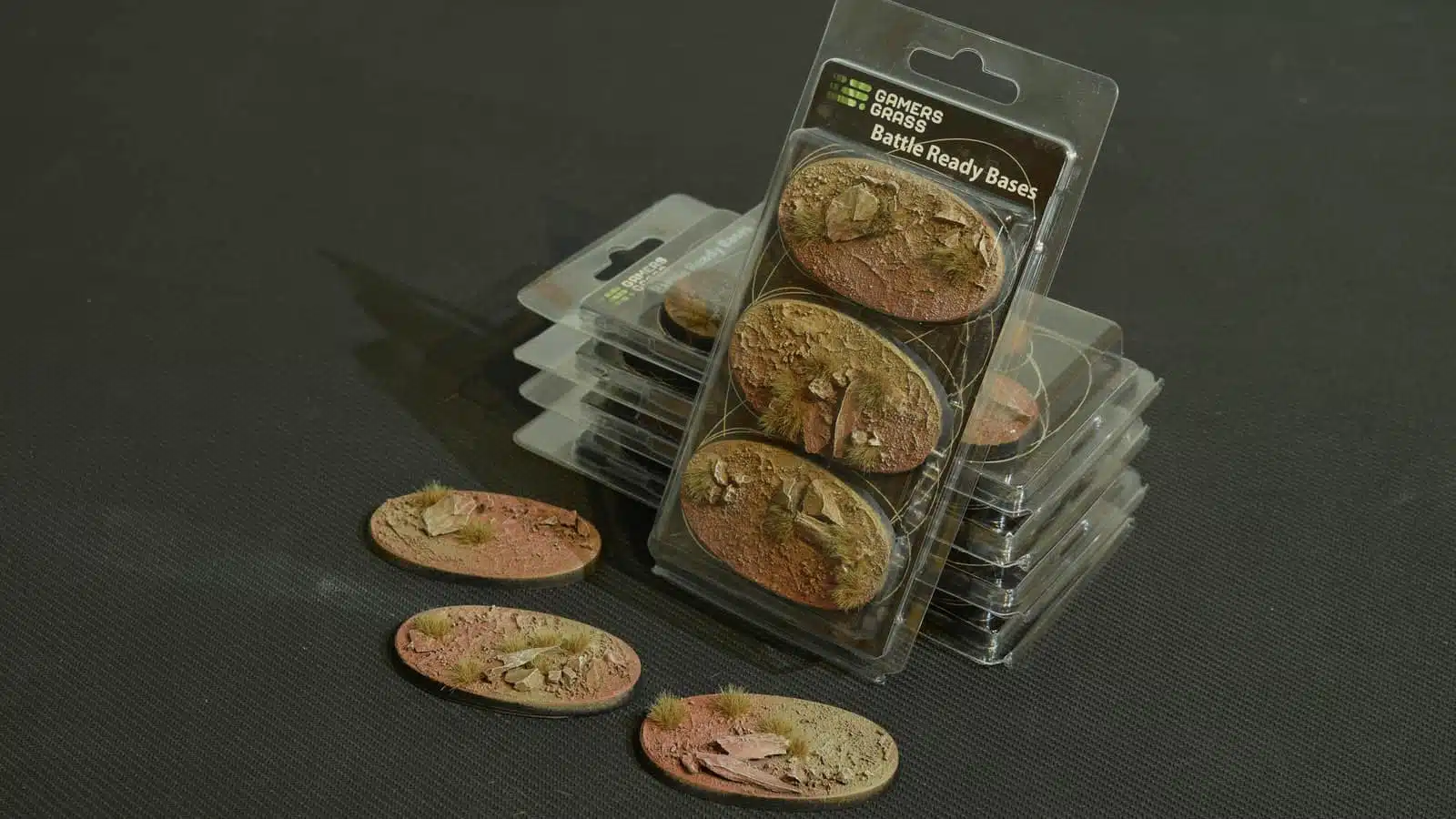 Gamer Grass: Badlands Bases, Oval 75mm x 3