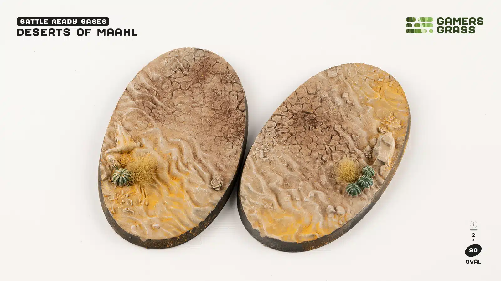 Gamer Grass: Deserts of Maahl Bases, Oval 90mm x 2 - Image 2