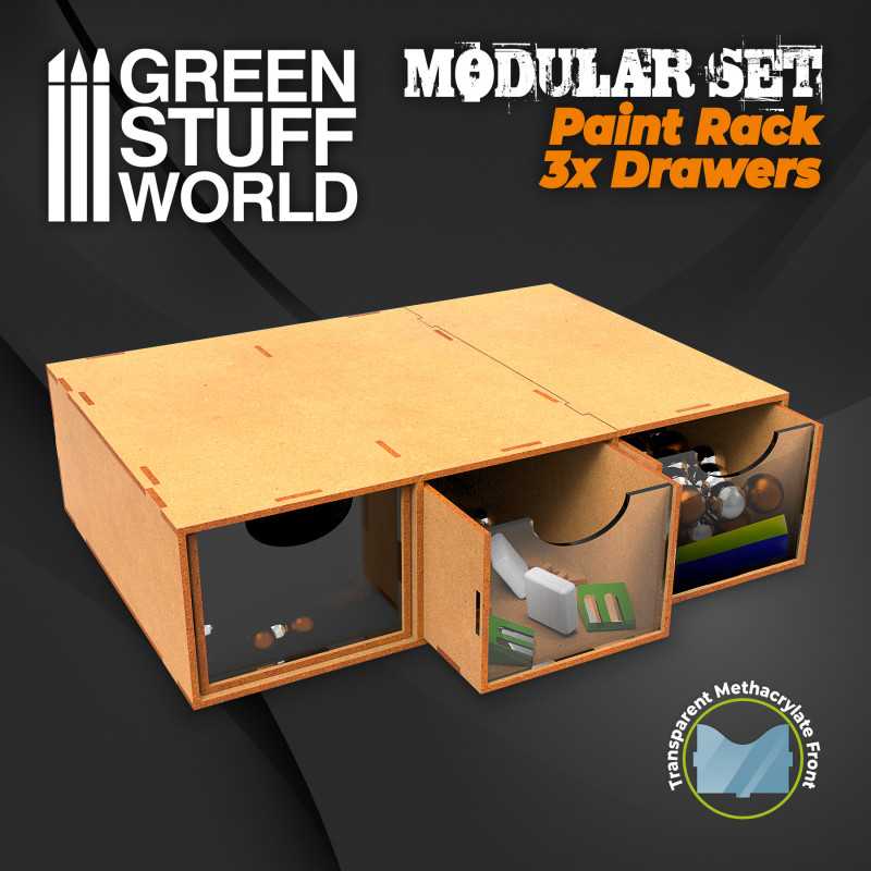 Green Stuff World: Paint Rack 3x Drawers