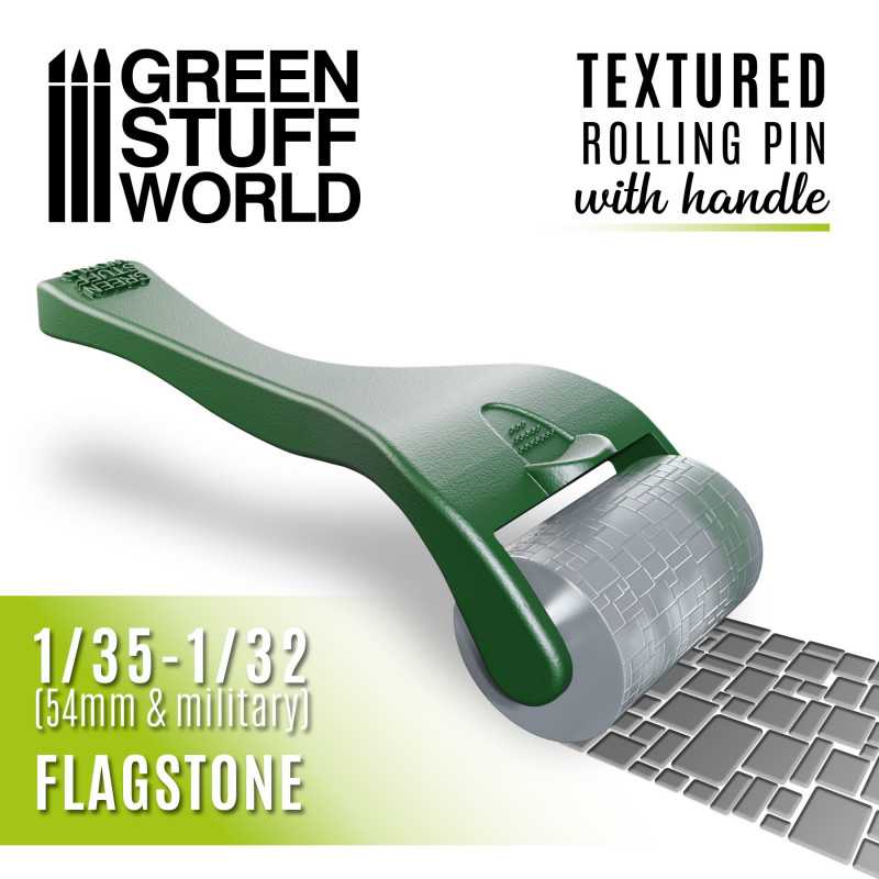Green Stuff World: Rolling Pin With Handle Flagstone