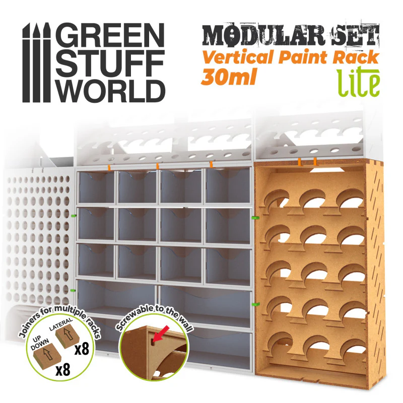 Green Stuff World: Vertical Paint Rack Lite 30ml - Image 2