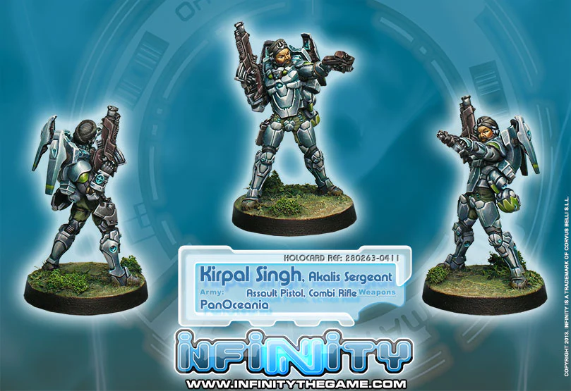 PanOceania: Kirpal Singh, Akalis Sergeant (Assault Pistol, Combi Rifle)