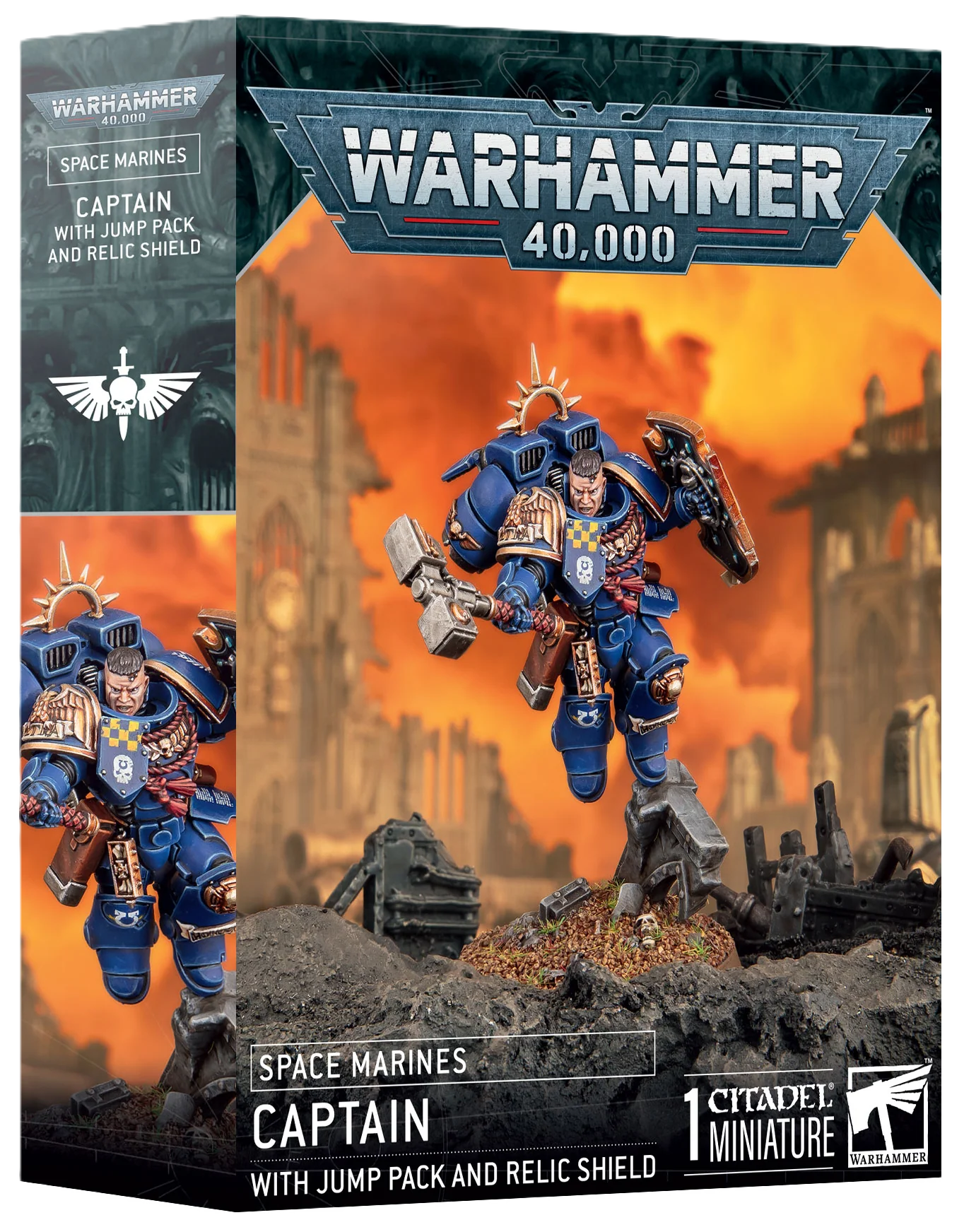 Space Marine: Captain with Jump Pack and Relic Shield