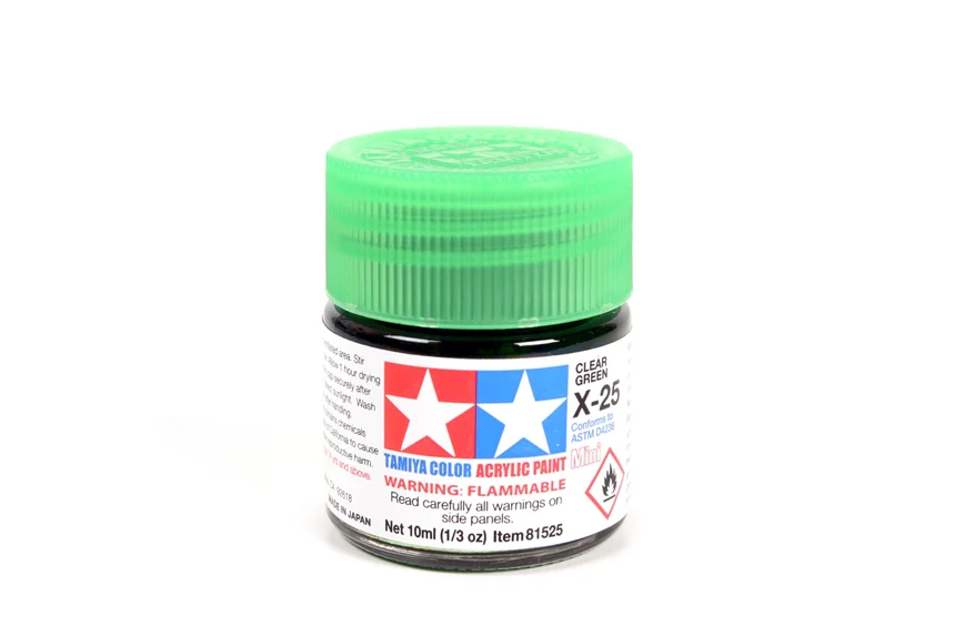 Tamiya Acrylic Mini X-25 Clear Green 10ml