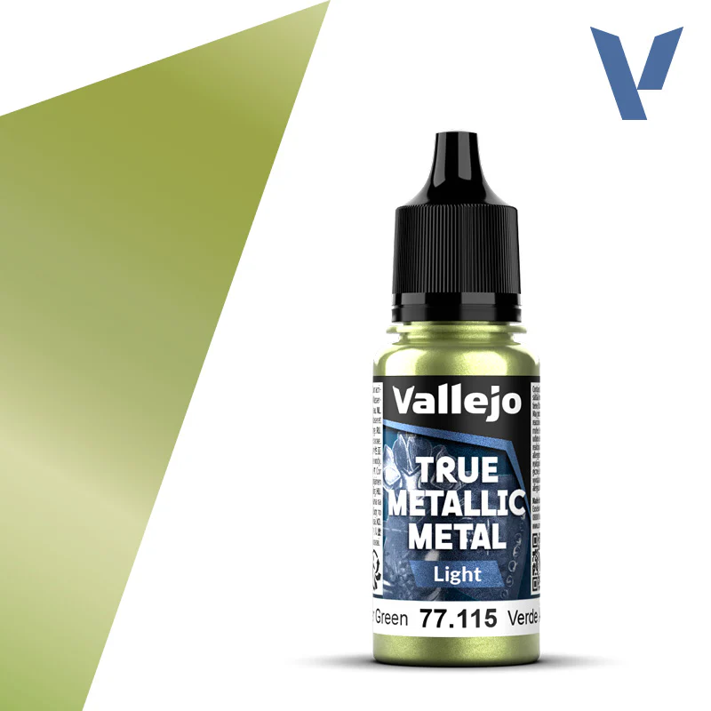 Vallejo True Metallic Metal: Amber Green Light