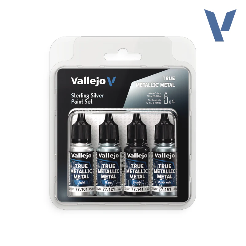 Vallejo True Metallic Metal: Sterling Silver Set